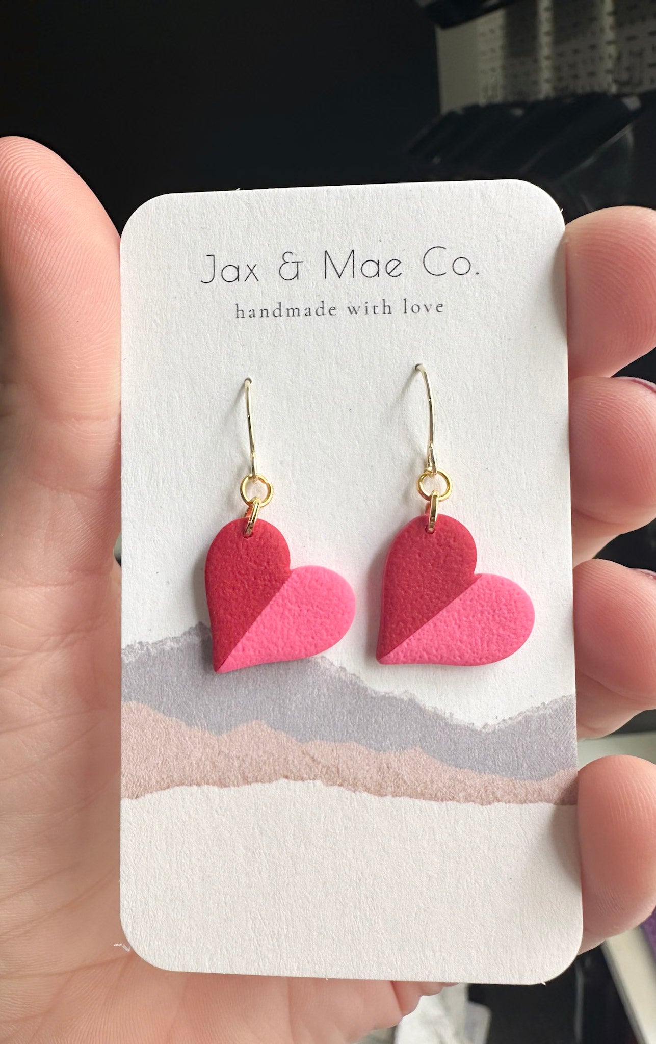 Red/Pink Heart Dangles