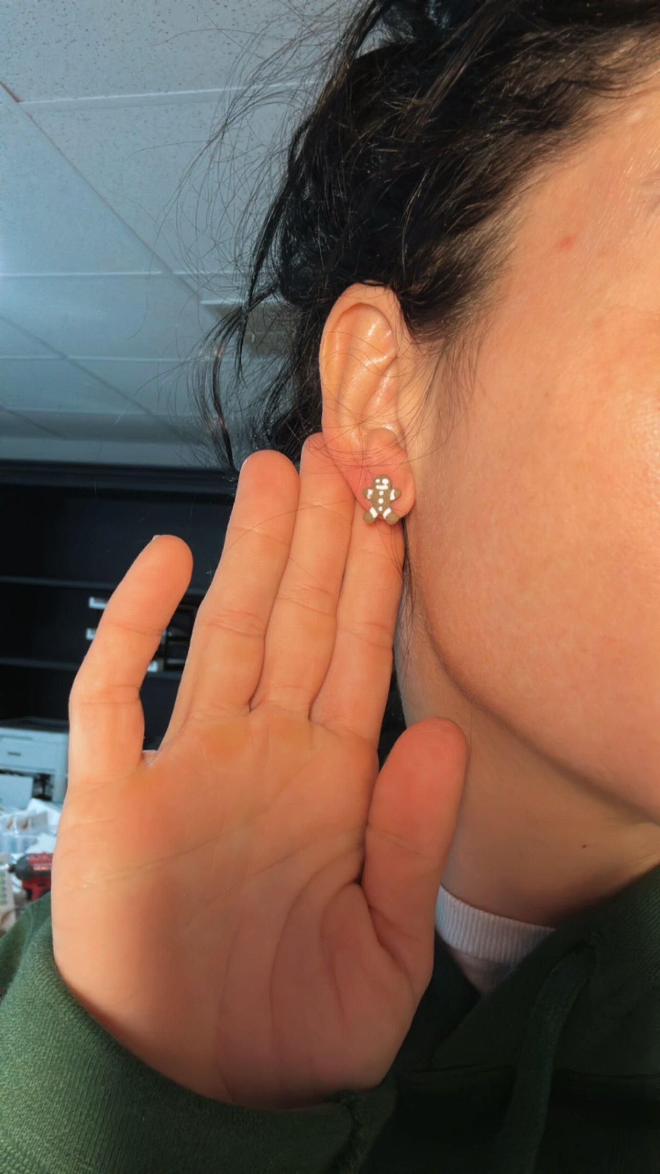 Gingerbread man mini studs