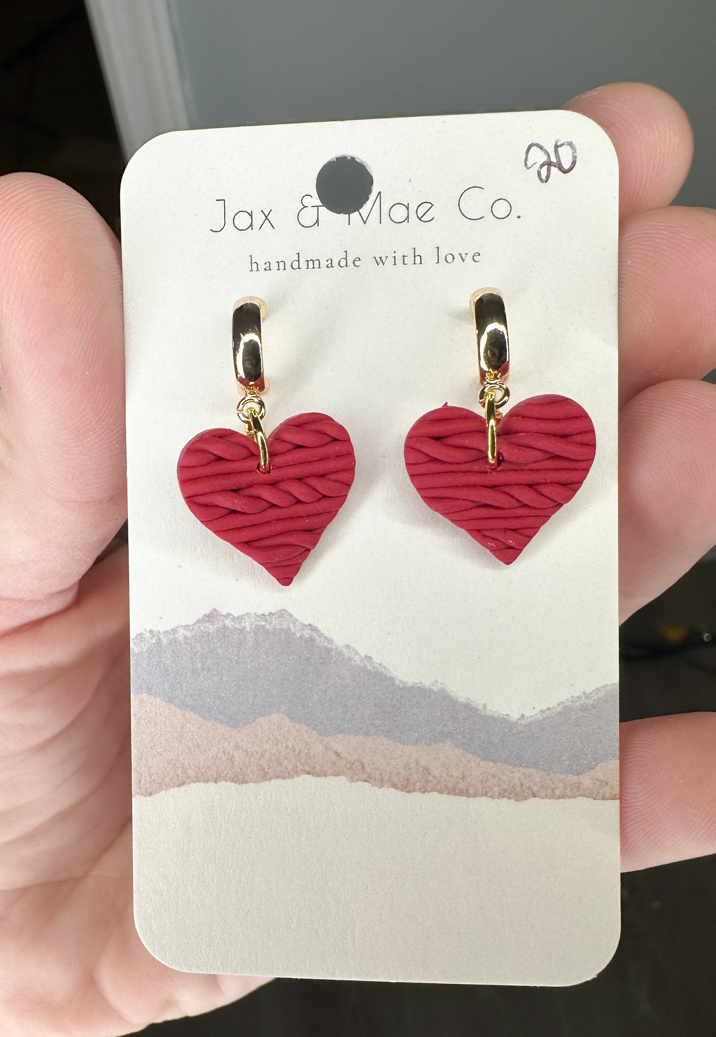 Red woven hearts