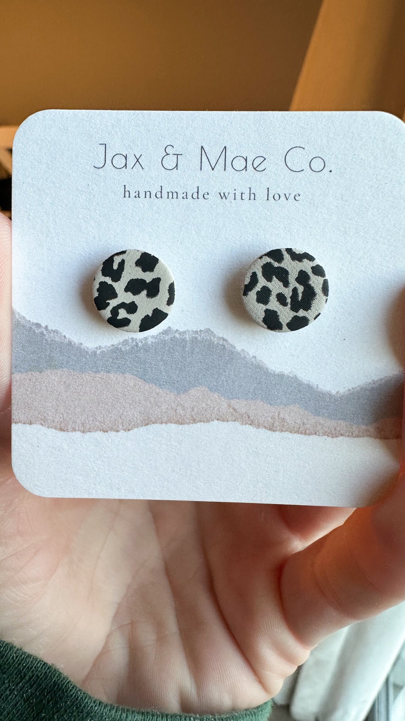 Leopard studs