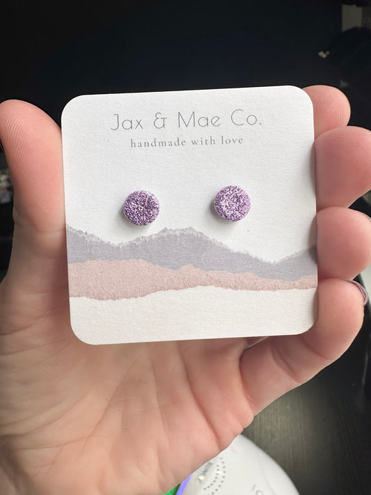 Mini Glitter Purple Studs