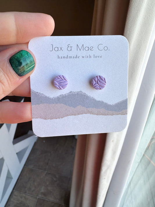 light purple mini studs