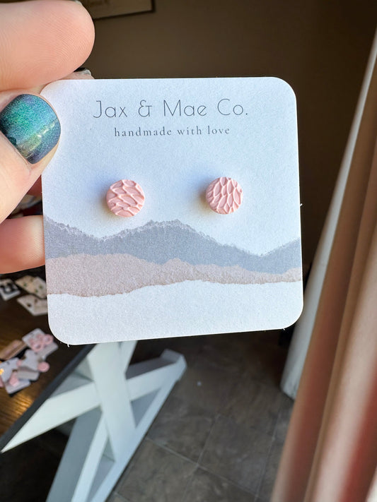 peach mini studs