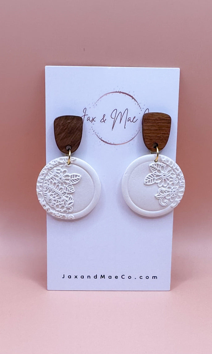 White Embossed Rounds