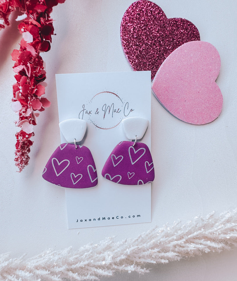 Fuchsia Vday Dangles