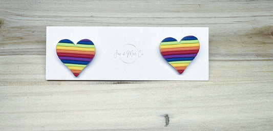 Love is love heart studs