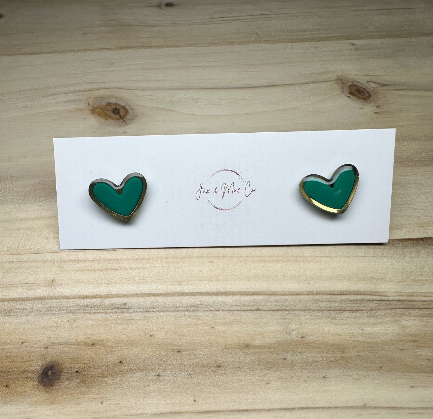 Jade mini hearts - gold