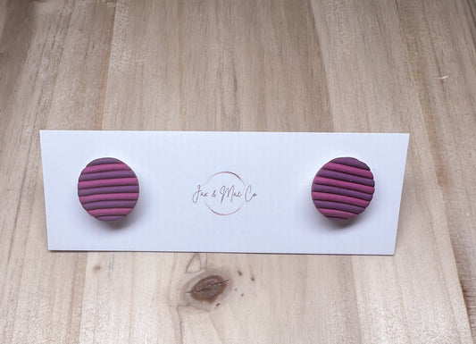 Striped studs purple