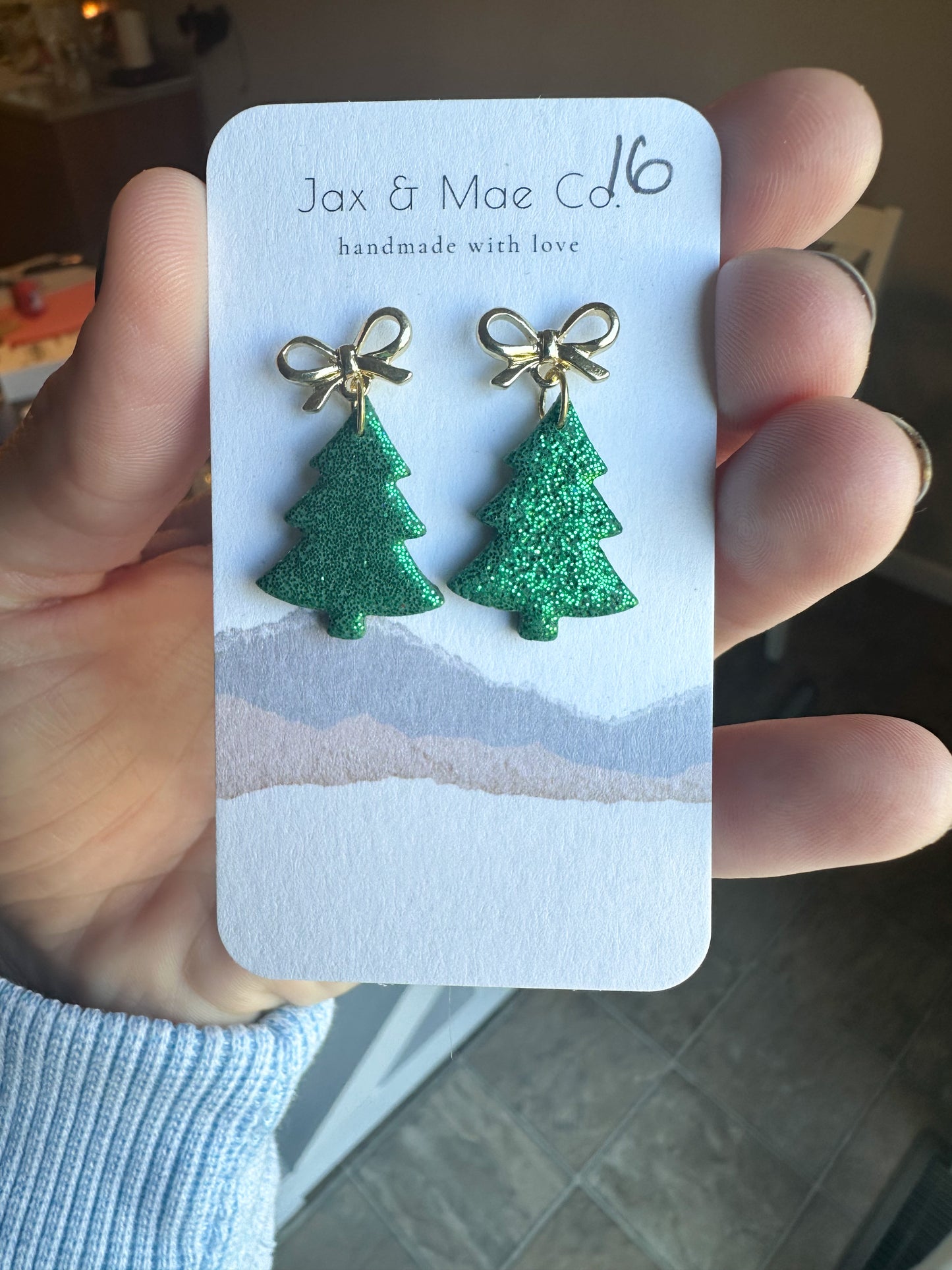 Green Christmas tree dangles