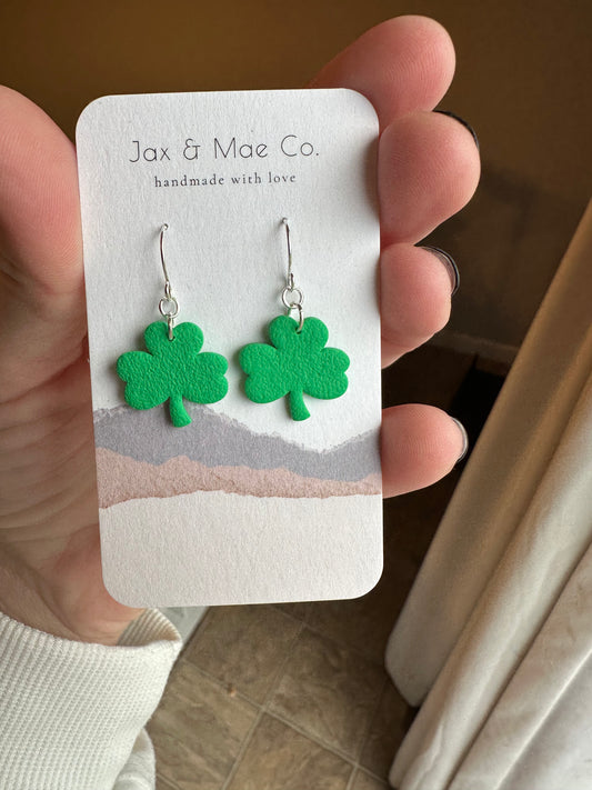Shamrock dangles - green