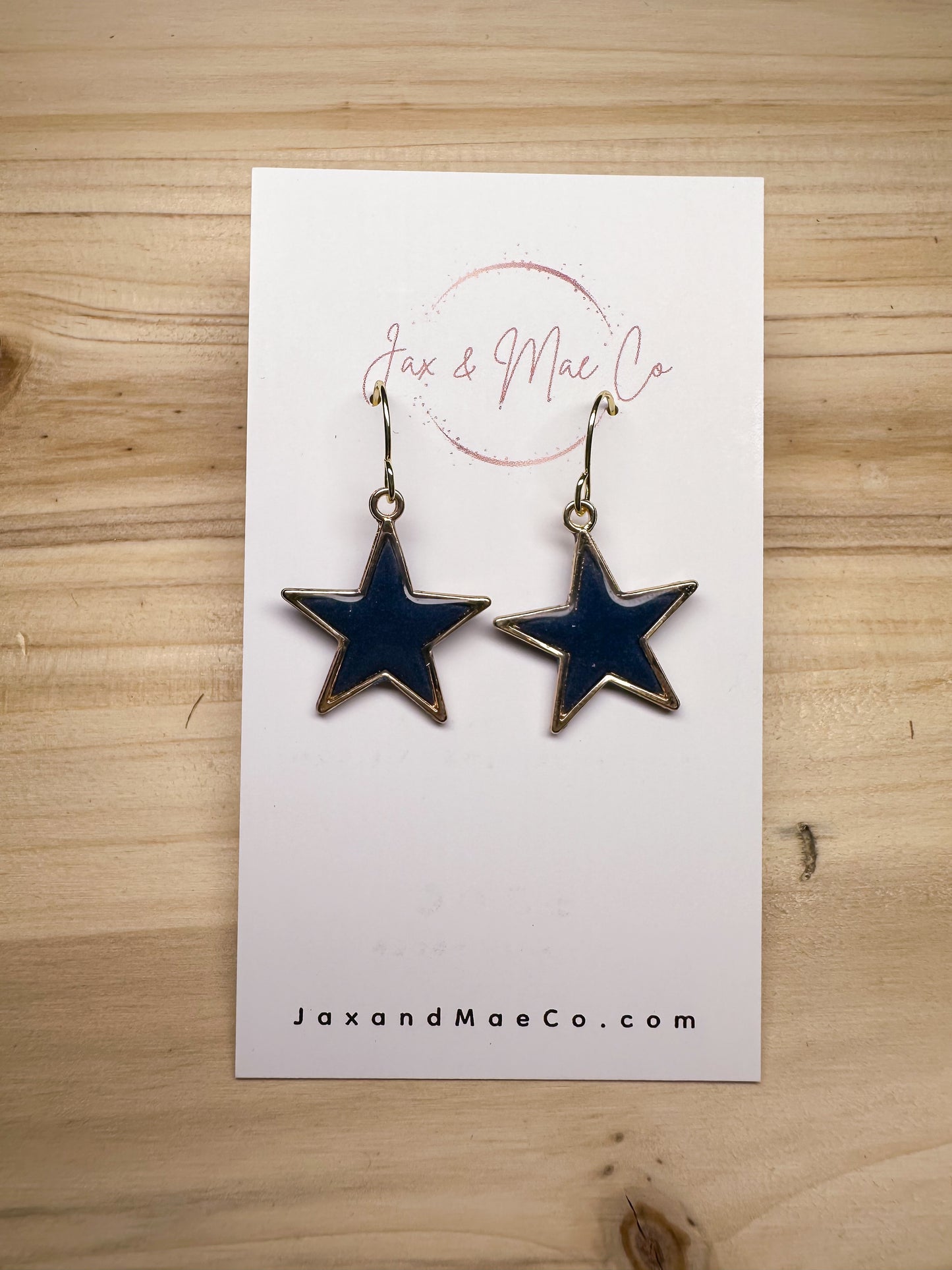 Navy star dangles