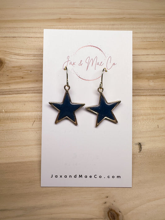 Navy star dangles