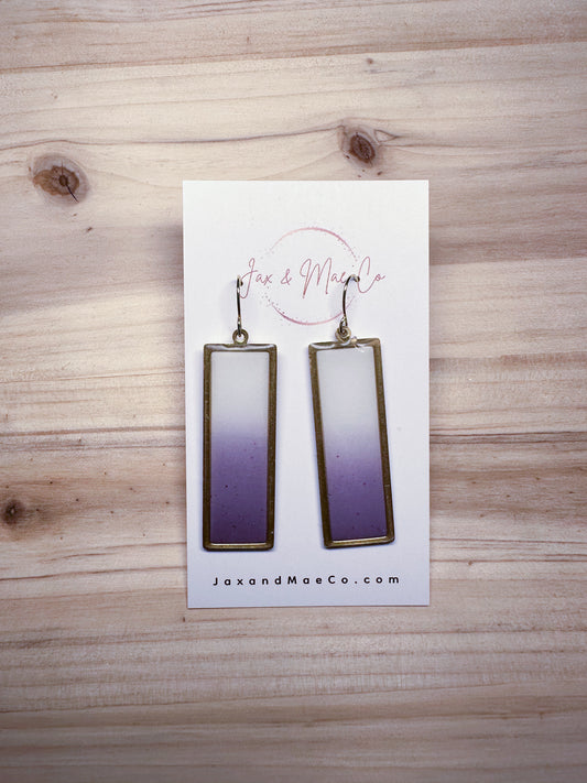 Purple Ombre Long Dangles